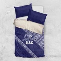 Tonga Queen Salote College Bedding Set 100 Years Anniversary Navy Color