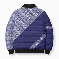 Tonga Queen Salote College Bomber Puffer Jacket 100 Years Anniversary Navy Color