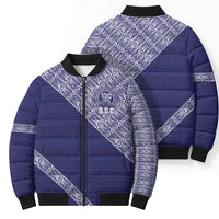 Tonga Queen Salote College Bomber Puffer Jacket 100 Years Anniversary Navy Color