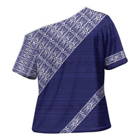 Tonga Queen Salote College Cross Shoulder Shirt 100 Years Anniversary Navy Color