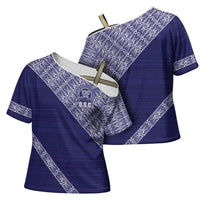 Tonga Queen Salote College Cross Shoulder Shirt 100 Years Anniversary Navy Color