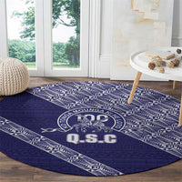 Tonga Queen Salote College Round Carpet 100 Years Anniversary Navy Color