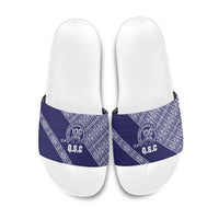 Tonga Queen Salote College Slide Sandals 100 Years Anniversary Navy Color