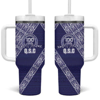 Tonga Queen Salote College Tumbler With Handle 100 Years Anniversary Navy Color