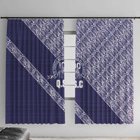 Tonga Queen Salote College Window Curtain 100 Years Anniversary Navy Color