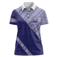 Tonga Queen Salote College Women Polo Shirt 100 Years Anniversary Navy Color