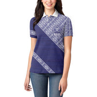 Tonga Queen Salote College Women Polo Shirt 100 Years Anniversary Navy Color