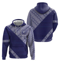 Tonga Queen Salote College Zip Hoodie 100 Years Anniversary Navy Color