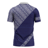 Tonga Queen Salote College Zipper Polo Shirt 100 Years Anniversary Navy Color