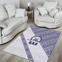 Tonga Queen Salote College Area Rug 100 Years Anniversary White Color