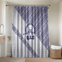 Tonga Queen Salote College Bathroom Set 100 Years Anniversary White Color LT05 Shower Curtain Only White - Polynesian Pride
