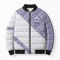 Tonga Queen Salote College Bomber Puffer Jacket 100 Years Anniversary White Color