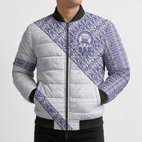 Tonga Queen Salote College Bomber Puffer Jacket 100 Years Anniversary White Color