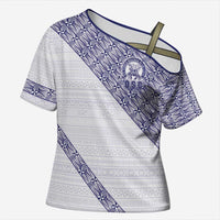 Tonga Queen Salote College Cross Shoulder Shirt 100 Years Anniversary White Color