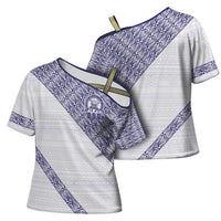 Tonga Queen Salote College Cross Shoulder Shirt 100 Years Anniversary White Color