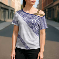 Tonga Queen Salote College Cross Shoulder Shirt 100 Years Anniversary White Color