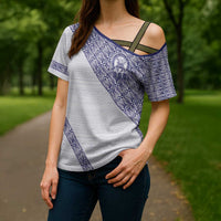 Tonga Queen Salote College Cross Shoulder Shirt 100 Years Anniversary White Color