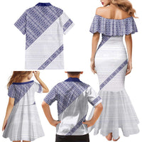 Tonga Queen Salote College Family Matching Mermaid Dress and Hawaiian Shirt 100 Years Anniversary White Color