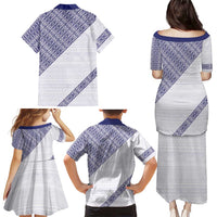 Tonga Queen Salote College Family Matching Puletasi and Hawaiian Shirt 100 Years Anniversary White Color