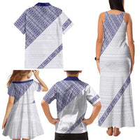 Tonga Queen Salote College Family Matching Tank Maxi Dress and Hawaiian Shirt 100 Years Anniversary White Color