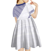 Tonga Queen Salote College Kid Short Sleeve Dress 100 Years Anniversary White Color