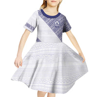 Tonga Queen Salote College Kid Short Sleeve Dress 100 Years Anniversary White Color