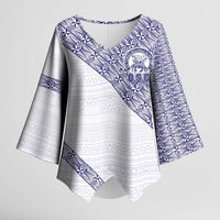 Tonga Queen Salote College Kimono Sleeve Blouse 100 Years Anniversary White Color