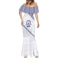 Tonga Queen Salote College Mermaid Dress 100 Years Anniversary White Color