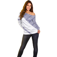 Tonga Queen Salote College Off Shoulder Sweater 100 Years Anniversary White Color
