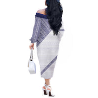 Tonga Queen Salote College Off The Shoulder Long Sleeve Dress 100 Years Anniversary White Color