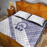 Tonga Queen Salote College Quilt Bed Set 100 Years Anniversary White Color
