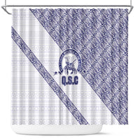 Tonga Queen Salote College Shower Curtain 100 Years Anniversary White Color