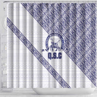 Tonga Queen Salote College Shower Curtain 100 Years Anniversary White Color