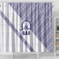 Tonga Queen Salote College Shower Curtain 100 Years Anniversary White Color