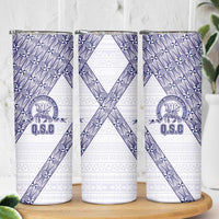 Tonga Queen Salote College Skinny Tumbler 100 Years Anniversary White Color
