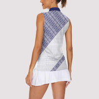 Tonga Queen Salote College Women Sleeveless Polo Shirt 100 Years Anniversary White Color