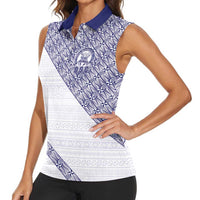 Tonga Queen Salote College Women Sleeveless Polo Shirt 100 Years Anniversary White Color