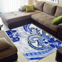 Polynesia Paisley Area Rug Mix Navy Polynesian Pattern