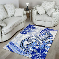 Polynesia Paisley Area Rug Mix Navy Polynesian Pattern