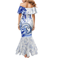 Polynesia Paisley Family Matching Mermaid Dress and Hawaiian Shirt Mix Navy Polynesian Pattern LT05 - Polynesian Pride