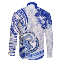 Polynesia Paisley Family Matching Puletasi and Hawaiian Shirt Mix Navy Polynesian Pattern LT05 - Polynesian Pride