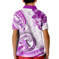 Polynesia Paisley Kid Polo Shirt Mix Pink Polynesian Pattern LT05 - Polynesian Pride
