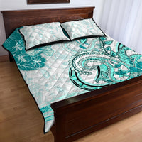 Polynesia Paisley Quilt Bed Set Mix Teal Polynesian Pattern