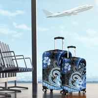 Polynesia Paisley Luggage Cover Mix Blue Polynesian Pattern