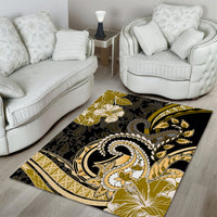 Polynesia Paisley Area Rug Mix Gold Polynesian Pattern
