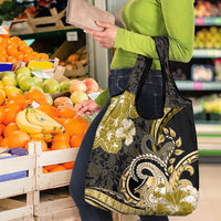 Polynesia Paisley Grocery Bag Mix Gold Polynesian Pattern
