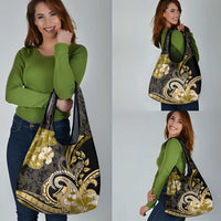 Polynesia Paisley Grocery Bag Mix Gold Polynesian Pattern