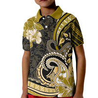 Polynesia Paisley Kid Polo Shirt Mix Gold Polynesian Pattern LT05 Kid Gold - Polynesian Pride