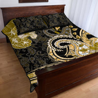 Polynesia Paisley Quilt Bed Set Mix Gold Polynesian Pattern