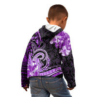 Polynesia Paisley Kid Hoodie Mix Purple Polynesian Pattern LT05 - Polynesian Pride
